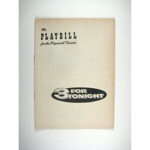 3 For Tonight 1955 Playbill Plymouth Theatre Harry Belafonte Marge Champion